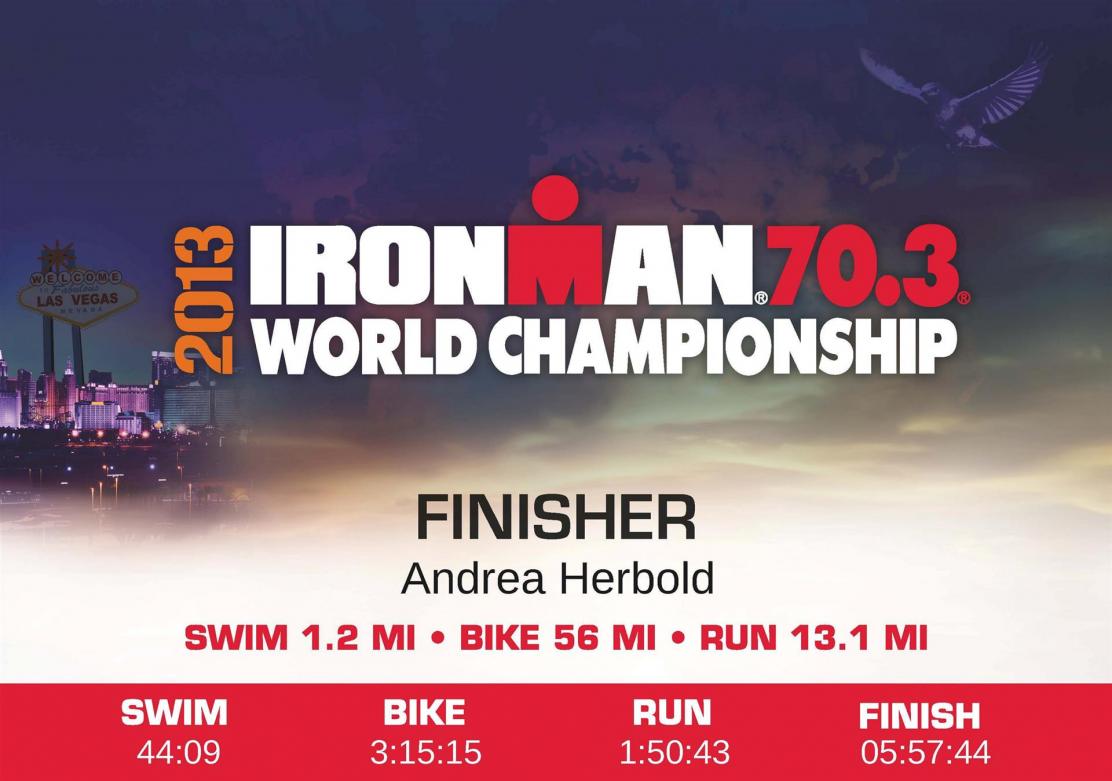 Andrea Herbold - IRONMAN 70.3 World Championship Las Vegas, Henderson Nevada 2013