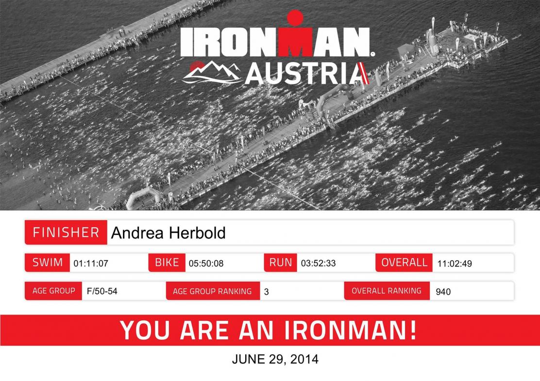 Andrea Herbold - IRONMAN Austria, Klagenfurt 2014